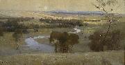 Arthur streeton Still glides the stream oil painting